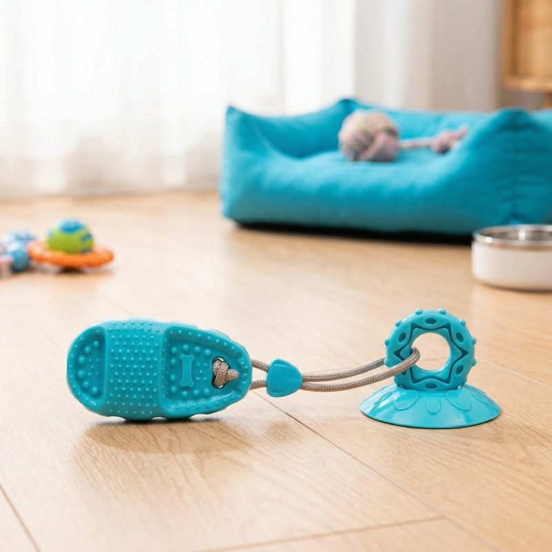 Pet Dental Chew Toy - Brinquedo para Cães com Ventosa, Bola